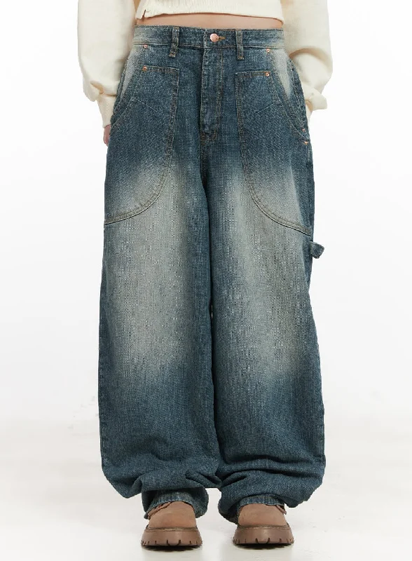 Sports fitness shoes Cindy Pocket Baggy Jeans CJ524