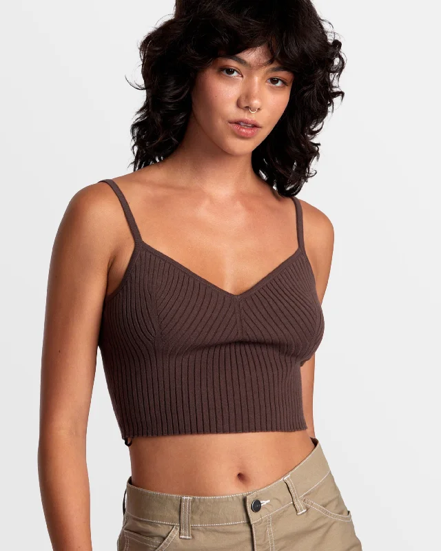 Modern Tailoring Silhouette Knitted Tank - New Plum