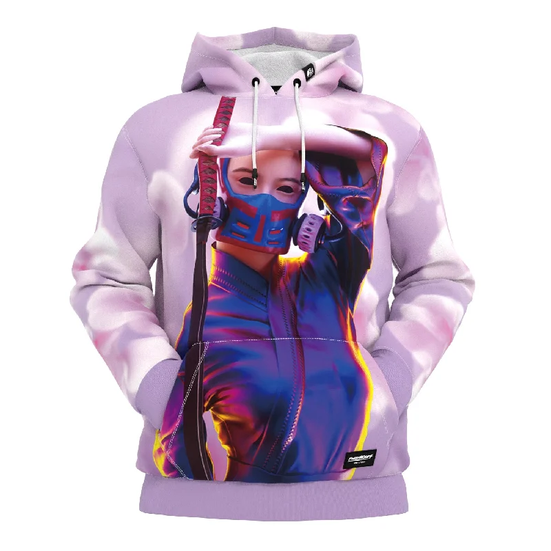 Avant-garde Design Cyber Warrior Blossom Hoodie