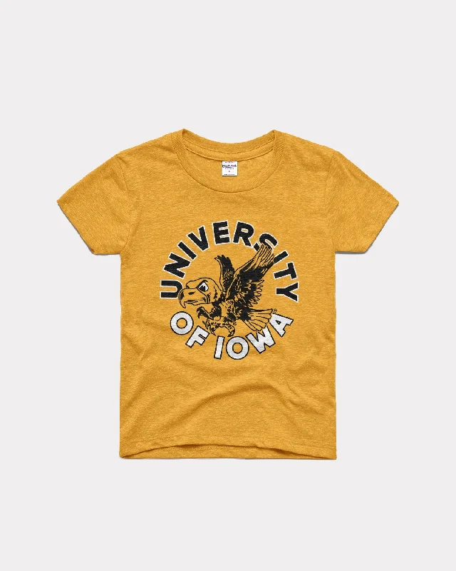 Fun and cute Kids University of Iowa Flying Herky Gold T-Shirt