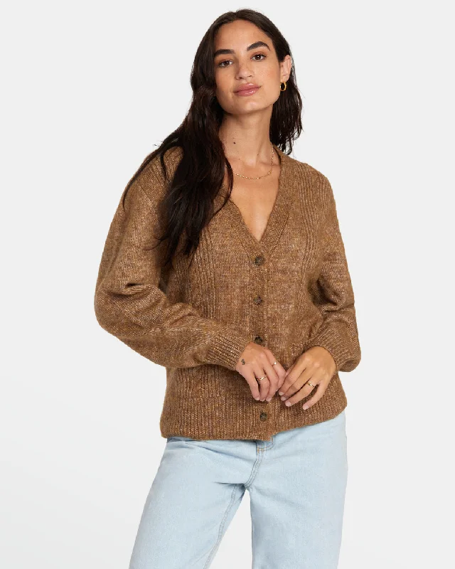 High-end Fashion Sweetheart Cardigan - Bronze