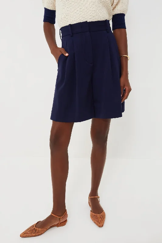 Soft Textures Navy Long Luisa Shorts