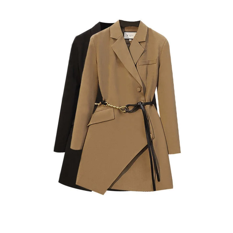 Avant-garde trend Ladies Fashion Personality Waisted Suit Jacket Top