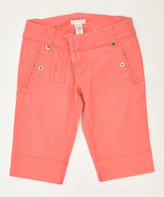 Stand-up collar design DIESEL Womens Chino Shorts W27 Small Pink Cotton Classic