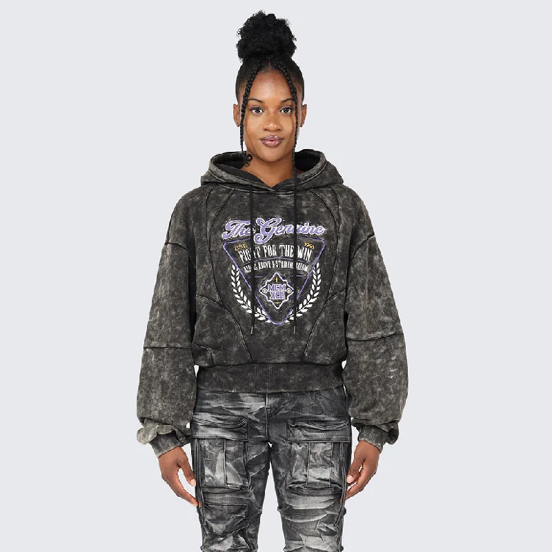 Lounge Chic Oversized Pullover Hoodie - Graphite
