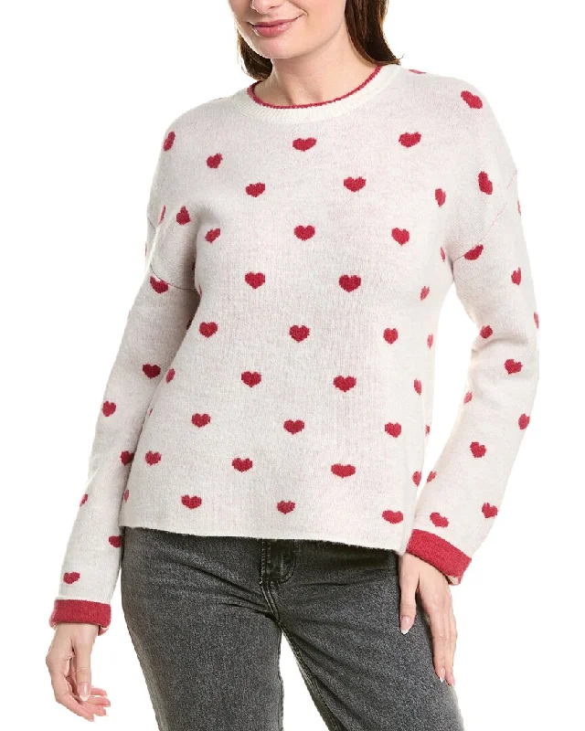 Street Fashion Splendid Lolly Hearts Wool-Blend Sweater