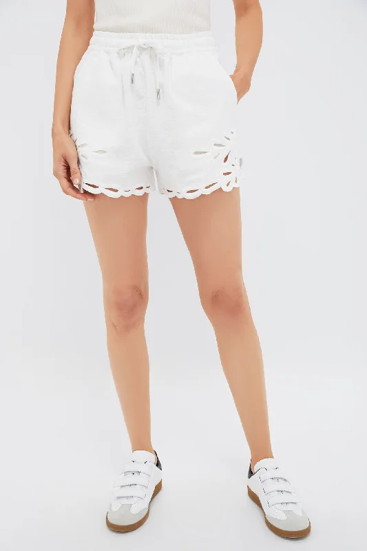 Effortless Comfort White Safa Shorts