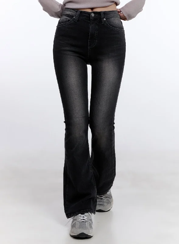British Fashion Janice Washed Flared Jeans CJ511