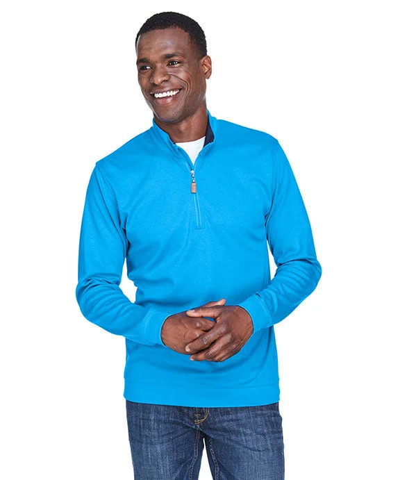 Luxury Fashion DG479 - Devon & Jones Mens DRYTEC20™ Performance Quarter-Zip | Ocean Blue/Navy