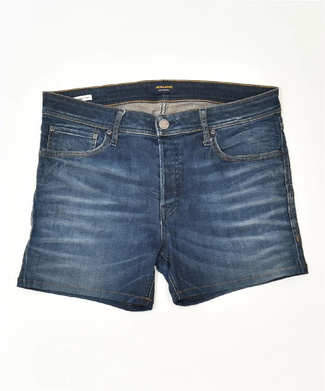 Unique prints JACK & JONES Womens Tim Denim Shorts W36 Large Navy Blue Cotton Classic