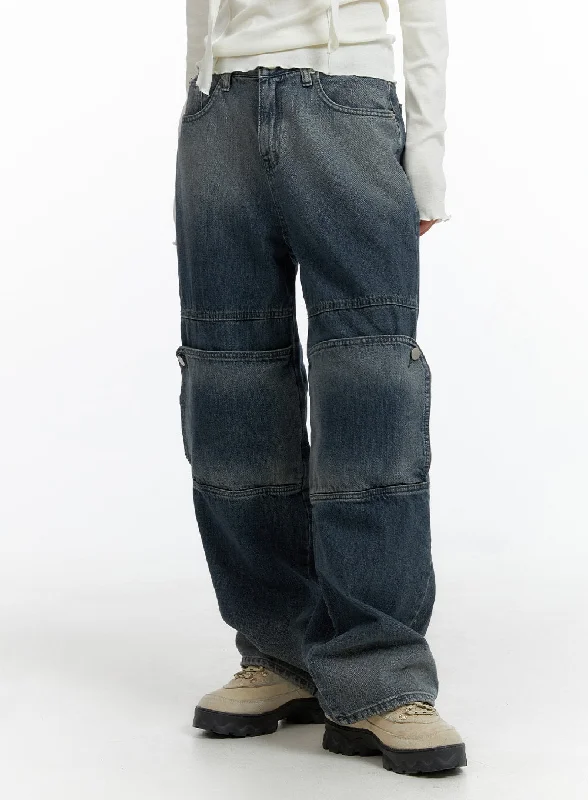 Relaxed Dresses Denim Wide Leg Jeans CF408