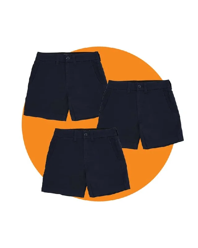 Classic Choice Tradies WS-2W Womens Work Shorts Value Pack - Navy