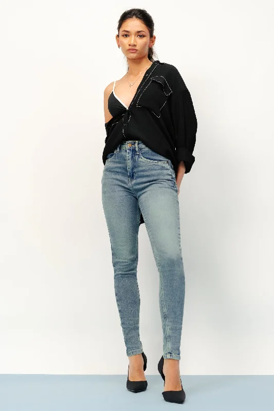 Cozy Dress Ocean Aura Skinny Jeans