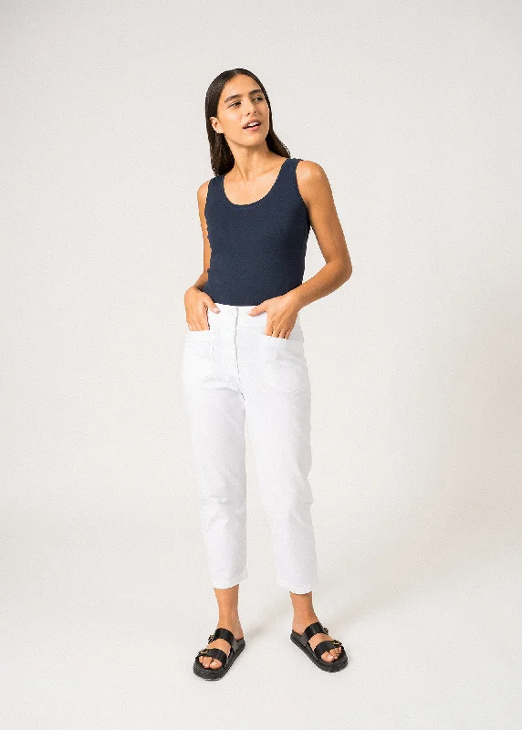 Innovative Design Salomé Mom Trousers – cotton (BLANC)