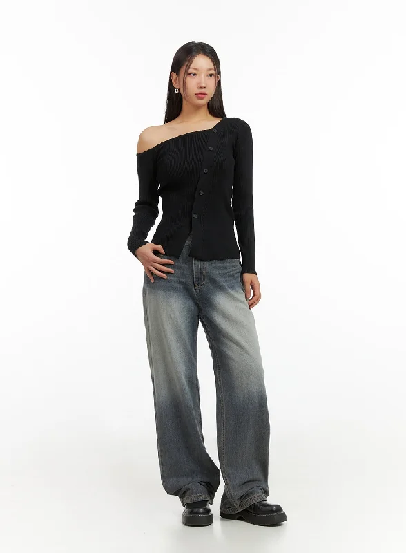 Warm And Comfortable Cali Washed Baggy Denim IS402
