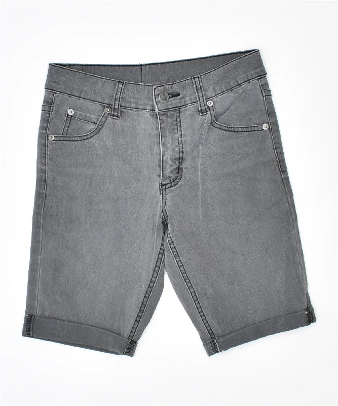 Playful Style CHEAP MONDAY Womens Denim Shorts W26 Small Grey Cotton