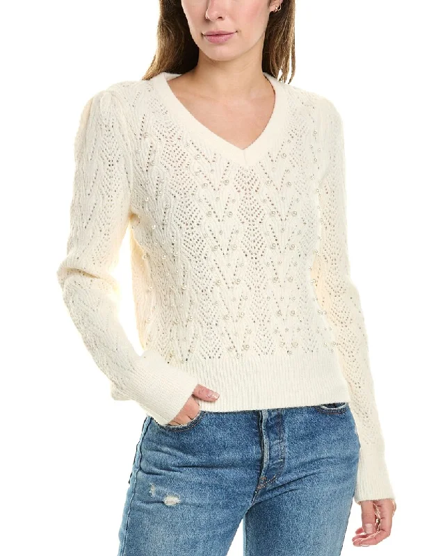Fresh And Natural Nanette Nanette Lepore Pearl Bead Sweater