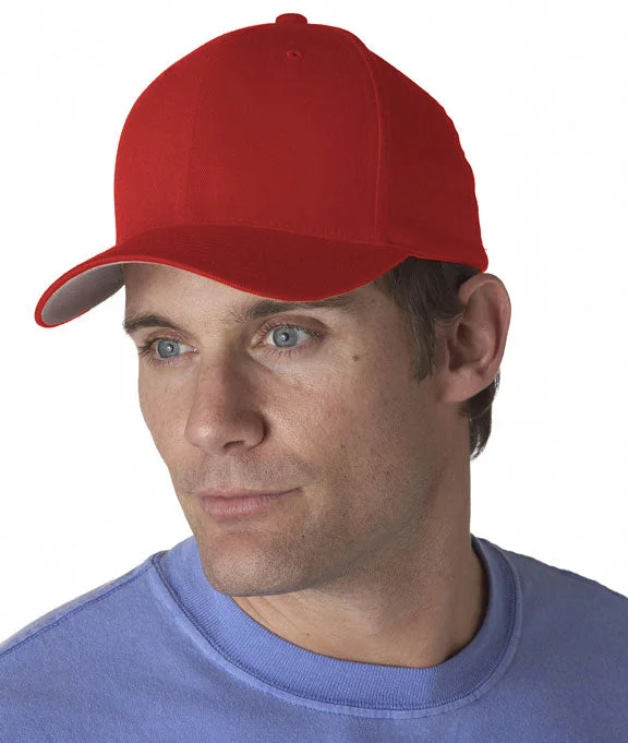 Bottom And Versatile 6277 - Flexfit Adult Wooly 6-Panel Cap | Red