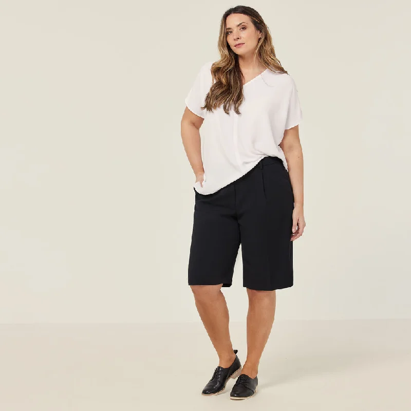 Personalized Wear NNT Uniforms Crepe Stretch Waist, Relaxed Knee Length Short (CAT3YE)