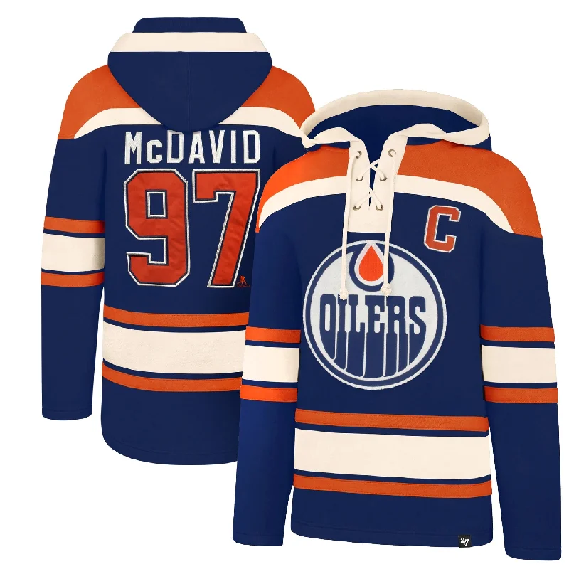 Sports And Leisure 47 Brand NHLPA Lacer Fleece Mens Hoody -  Edmonton Oilers Connor McDavid