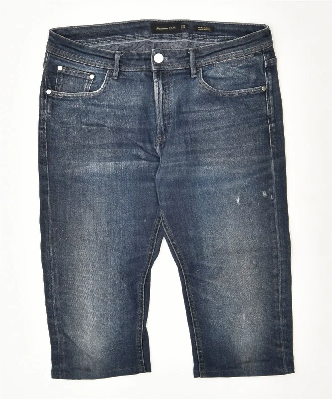 Design Perception MASSIMO DUTTI Womens Denim Shorts W32 Large Navy Blue