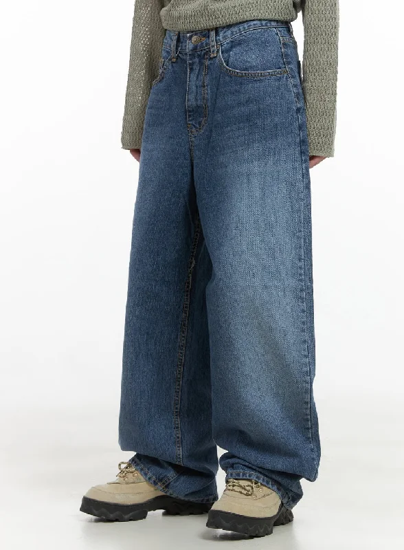 Sports Zipper Style Cara Comfy Fit Baggy Jeans CS413