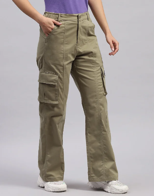 Comfortable Jackets Women Olive Solid Regular Fit Cargo