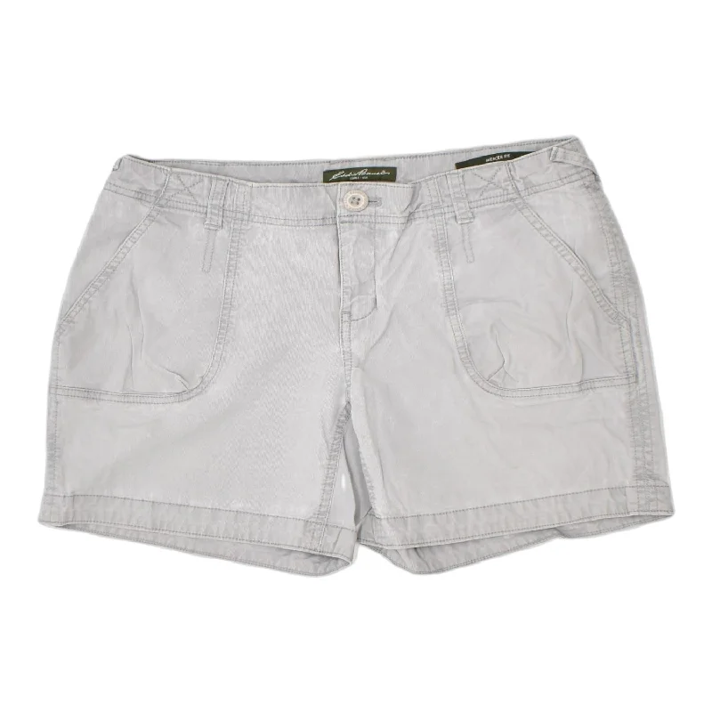 Sports Zipper Style EDDIE BAUER Womens Mercer Fit Casual Shorts US 6 Medium W30 Grey Cotton