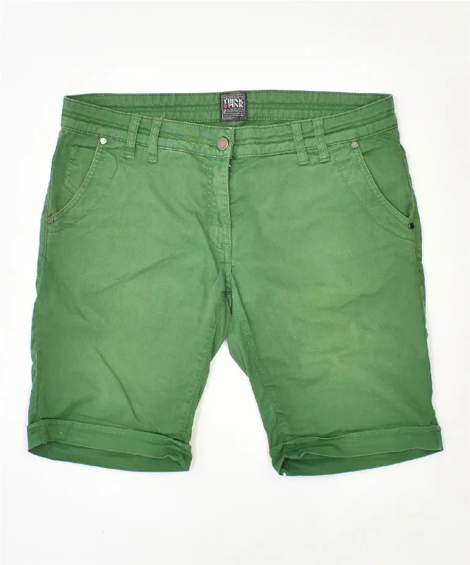 Sweet breath THINK PINK Womens Casual Shorts IT 48 XL W36 Green Cotton