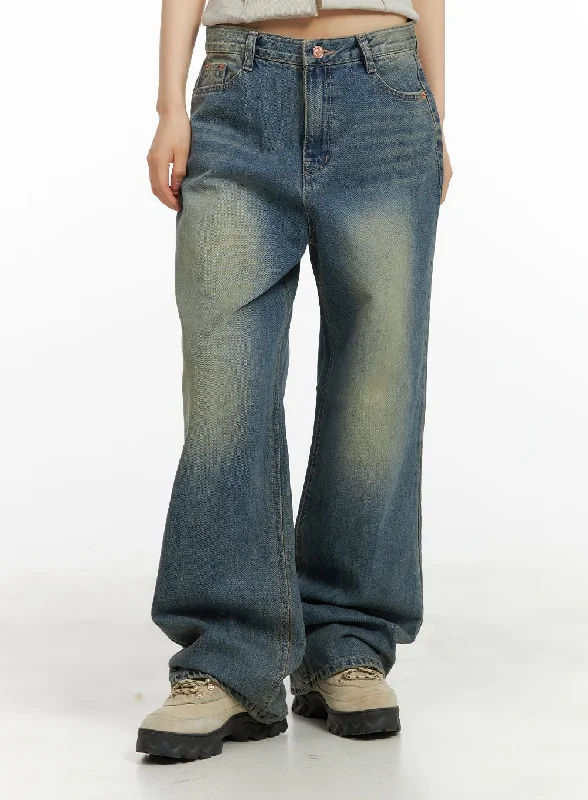 Moisture wicking Breezy Wide-Fit Baggy Jeans CY414