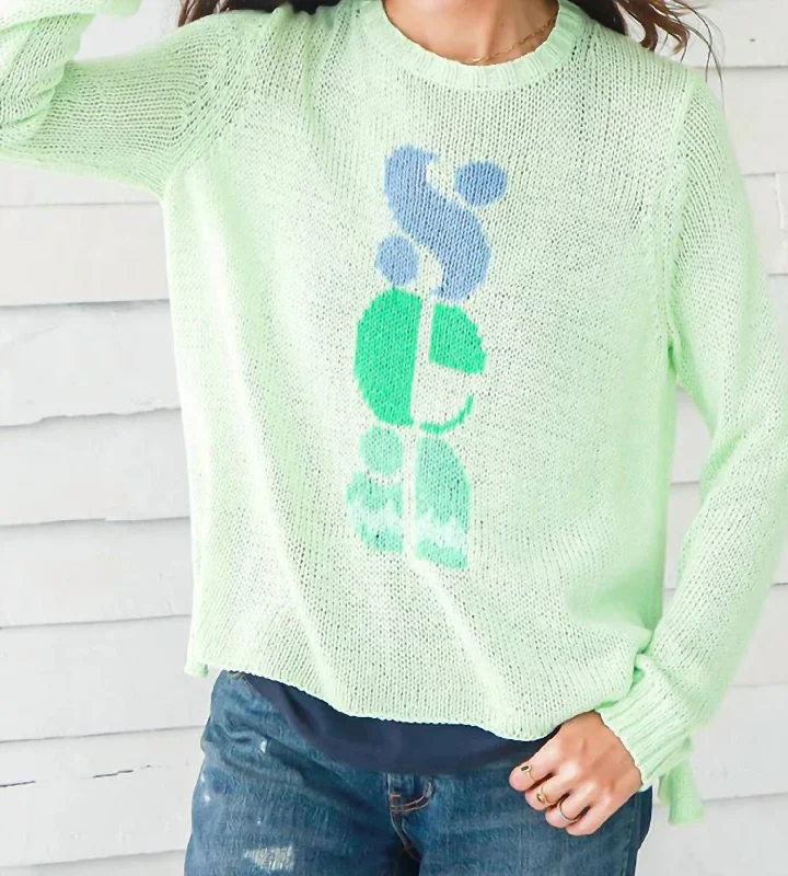 Cozy Layers Sea Sweater In Green