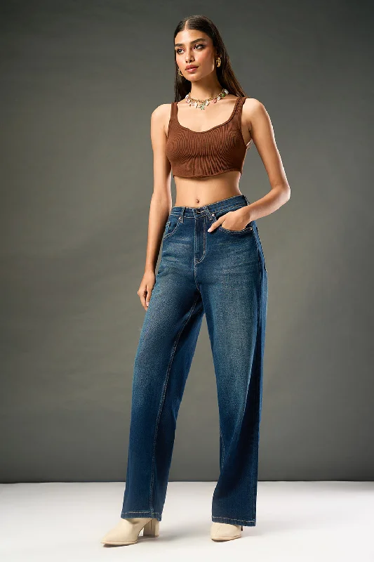 Effortless Wear Blue Nova Straight Leg Jeans