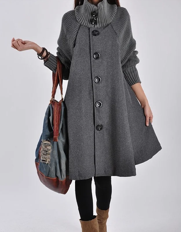 Celebrity Style Fashion Mid-length Trench Coat For Women