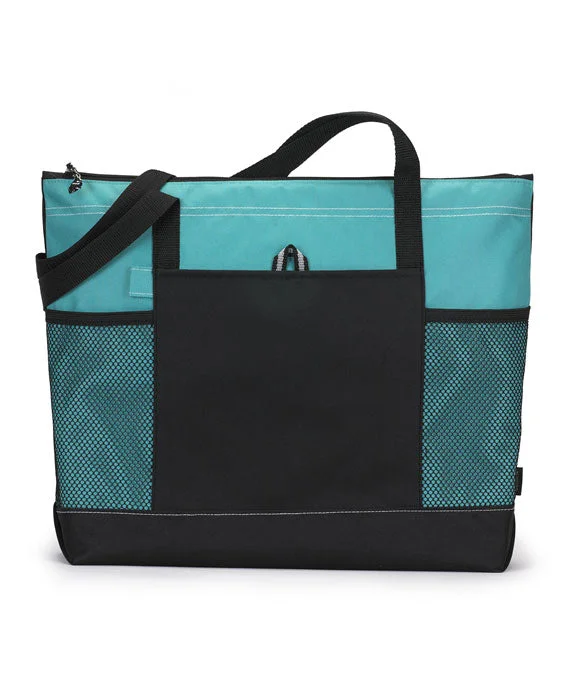 Comfortable and simple 1100 - Gemline Select Zippered Tote Bag | Turquoise