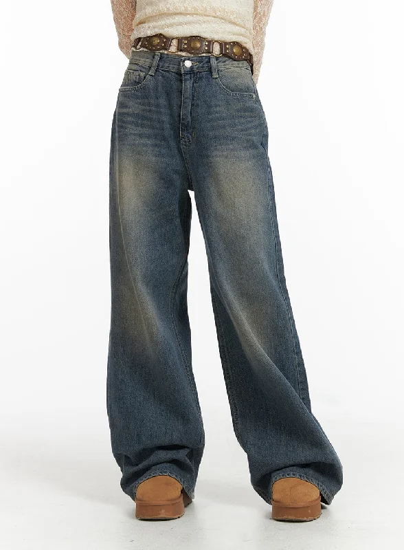 Spiritual Vitality Wide Leg Denim Trousers CJ415