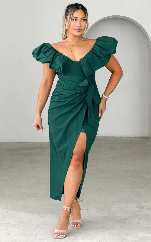 Artistic Temperament Elsie Midi Dress - Emerald Green