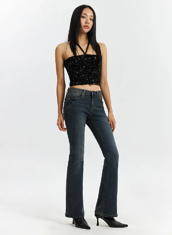 Street Cool Washed Bootcut Jeans CD321