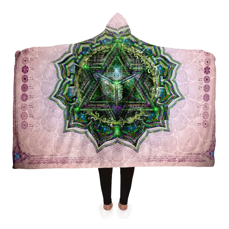 Single-shoulder Neck Design Anahata | Heart Chakra Hooded Blanket