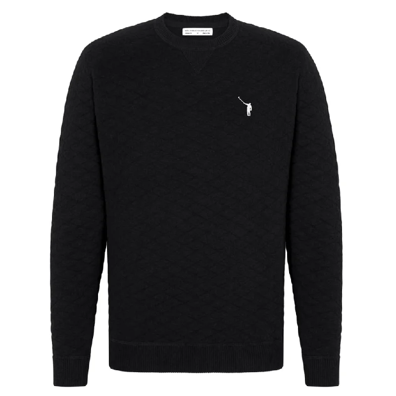 Easy Fashion NLU + H&B Diamond Knit Sweater | Black with White Wayward Drive