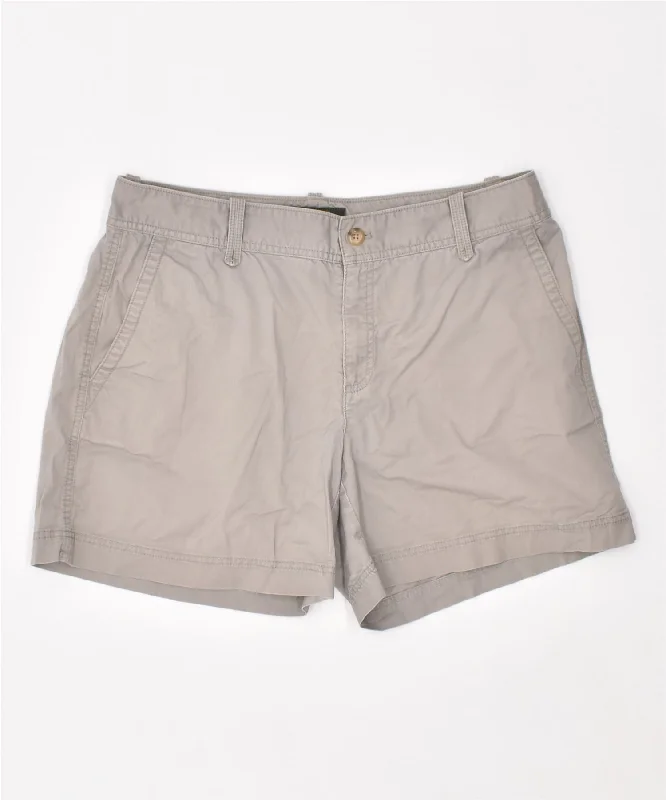 Sports Fitness Style EDDIE BAUER Womens Casual Shorts US 12 XL W36 Grey Cotton