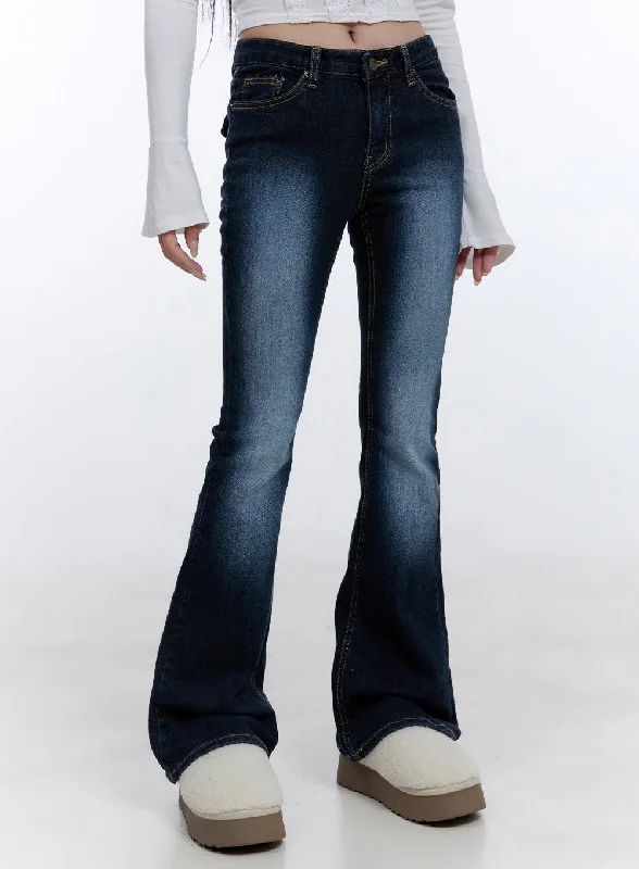 Smart Casuals Charlotte Washed Flared Jeans CD419