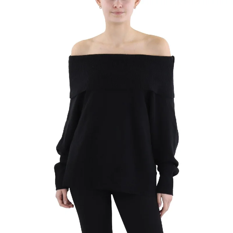 Must-have For Autumn And Winter Womens Knit Ribbed Trim Pullover Sweater