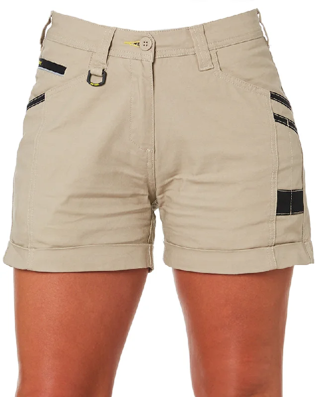 Fashion Pioneer Womens Flex and Move Short Short - Stone