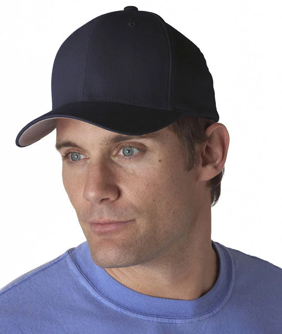 Simple Solid Color 6277 - Flexfit Adult Wooly 6-Panel Cap | Dark Navy