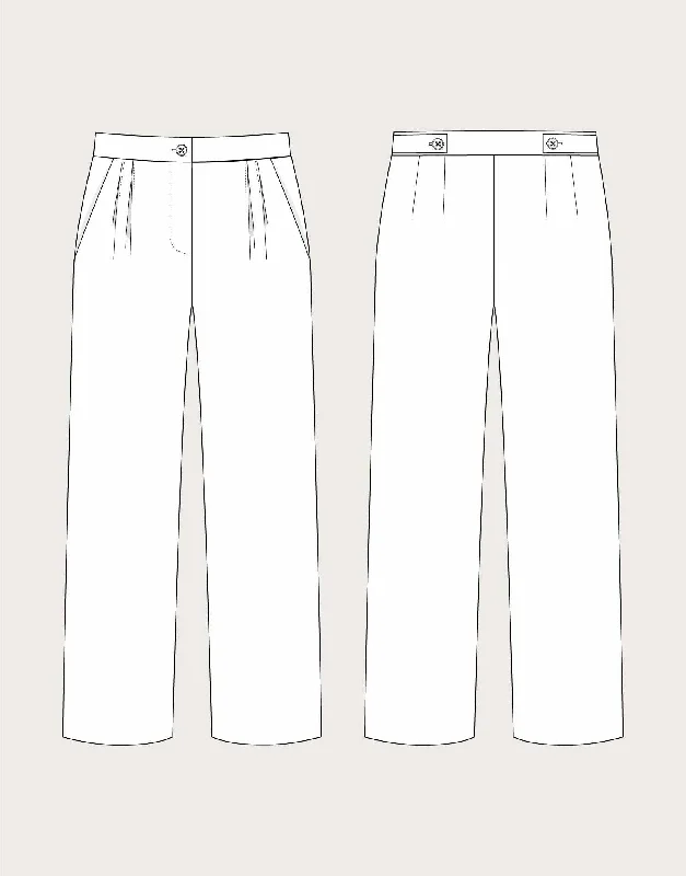 Fresh Comfort High-Waisted Trousers Sewing Pattern, The Assembly Line