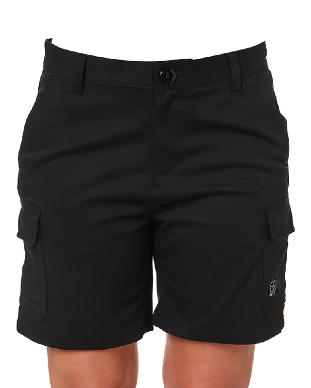 Exquisite Tailoring Ladies Staple Cargo Shorts - Black