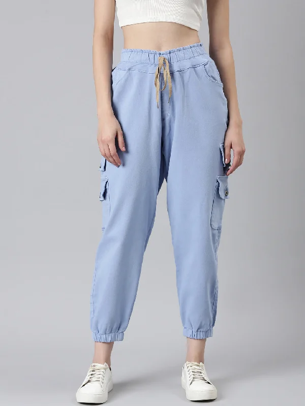 Timeless Comfort Women Blue Solid Regular Fit Denim Jeans