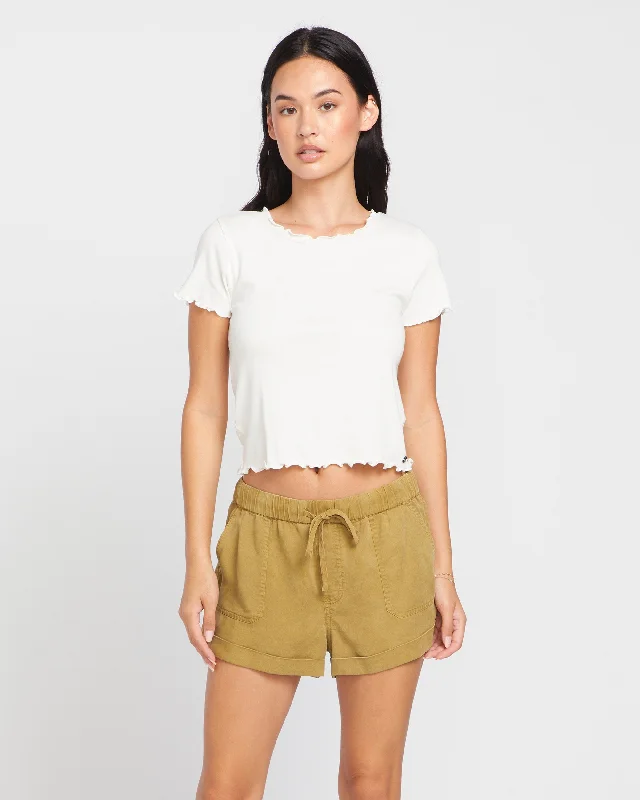 High-end Fabrics Sunday Strut Shorts - Seaweed Green