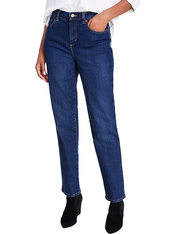 Fresh And Natural Amanda Womens Classic Rise Stretch Tapered Leg Jeans