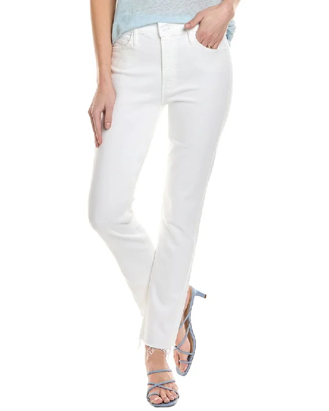 Customized Version MOTHER Mid-Rise Dazzler Ankle Fray Fairest Of Them All Straight Jean